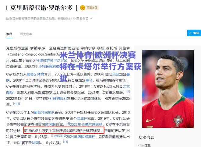 欧洲杯决赛将在卡塔尔举行方案获批